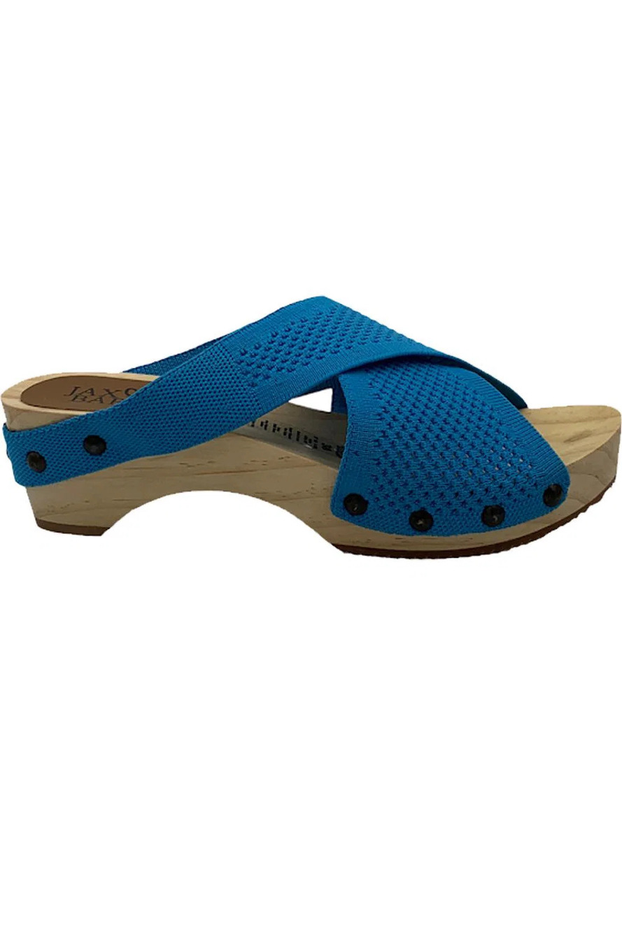 Jax & Bard Knit Clog Sandals Libby Hill Saltwater Blue - Wide